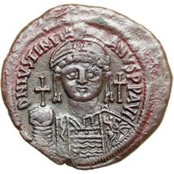 Byzantine Empire. Justinian I, 527-565. follis or 40 nummi (22.13g), Constantinople, 2nd officina, 5