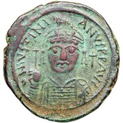 Byzantine Empire. Justinian I, 527-565. follis or 40 nummi (17.83g), Nicomedia, 2nd officina, 557/8 