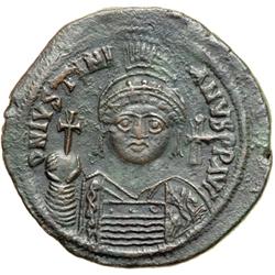 Byzantine Empire. Justinian I, 527-565. follis or 40 nummi (22.86g), Cyzicus, 2nd officina, 541/2 (r