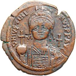 Byzantine Empire. Justinian I, 527-565. follis or 40 nummi (22.17g), Carthage, 539/40 (regnal year 1