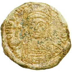 Byzantine Empire. Justinian I, 527-565. half follis or 20 nummi (8.38g), uncertain mint (Sicily or C
