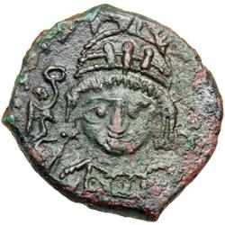 Byzantine Empire. Justin II, 565-578. half follis or 20 nummi (8.9g), Antioch, 565/6 (regnal year 1)