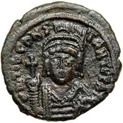 Byzantine Empire. Tiberius II Constantine, 578-582. half follis or 20 nummi (7.5g), Cyzicus, 2nd off