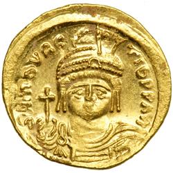 Maurice Tiberius, AD 582-602. Gold Solidus (4.4 g) mint