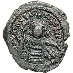 Byzantine Empire. Maurice Tiberius, 582-602. half follis or 20 nummi (4.79g), Cyzicus, 1st officina,