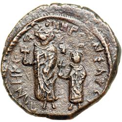 Byzantine Empire. Heraclius and Heraclius Constantine, 613-632. follis or 40 nummi (13.58g), Seleuci