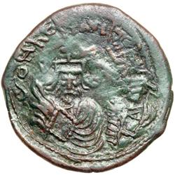 Byzantine Empire. Heraclius and Heraclius Constantine, 613-632. follis or 40 nummi (11.19g), Isaura,