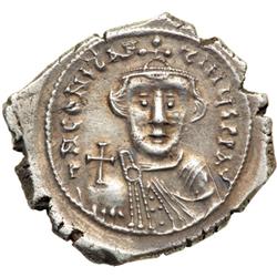 Constans II, 641-668. AR Hexagram minted at Constantinople