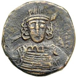 Byzantine Empire. Constantine IV with Heraclius and Tiberius, 668-681. follis or 40 nummi (19.89g), 