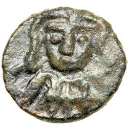Byzantine Empire. Constantine IV with Heraclius and Tiberius, 668-681. half follis or 20 nummi (3.16