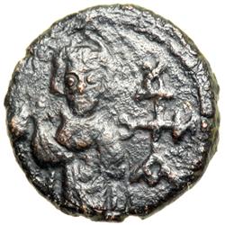 Byzantine Empire. Justinian II, first reign, 685-695. follis or 40 nummi (3.23g), Carthage, 694/5 (8