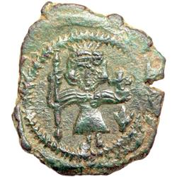 Byzantine Empire. Justinian II, first reign, 685-695. follis or 40 nummi (4.55g), Syracuse, c. 693-4