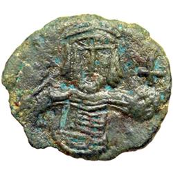 Byzantine Empire. Tiberius III, 698-705. follis or 40 nummi (1.95g), Syracuse, c. 701-5