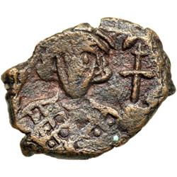 Byzantine Empire. Justinian II, second reign, 705-711. half follis or 20 nummi (4.43g), Constantinop