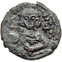 Byzantine Empire. Anastasius II, 713-715. follis or 40 nummi (4.19g), Constantinople, 3rd officina, 