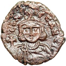 Byzantine Empire. Constantine V, 741-775. half follis or 20 nummi (1.59g), Constantinople, 1st offic