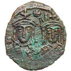 Byzantine Empire. Constantine VI and Irene, 780-797. follis or 40 nummi (2.93g), Constantinople, c. 