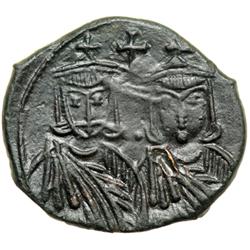 Byzantine Empire. Leo V and Constantine, 813-820. follis (5.68g), Syracuse