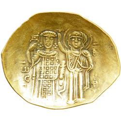 Isaac II, 1185-1195. Electrum Aspron Trachy (3.73 g) minted at Constantinople