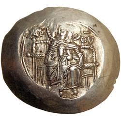 Isaac II, 1185-1195. Electrum Aspron Trachy (3.32 g) minted at Constantinople