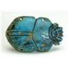 Image 1 : Fine Egyptian two-tone Blue Faience Pectoral Scarab. Late Ptolemaic, c. 26th-30th Dynasty, 664-30 B.