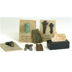 Group of 7 Egyptian Hardstone Amulets. Third Intermediate Period-Late Period, circa 1st millennium B