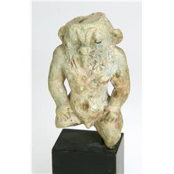 Large Egyptian 26th Dynasty pale green-glazed faience B