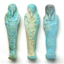 Egyptian Late Dynastic Period Pale Blue Faience Ushabti