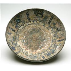 Persian Islamic Painted Pottery Bowl, circa 14th-16th Century AD