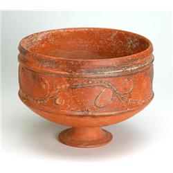 Roman Red Gloss Ware Pottery Bowl. Circa 2nd century AD