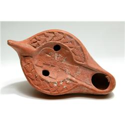 North African Red-Ware Oil Lamp, circa 4th-5th century A.D.