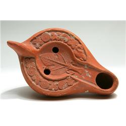 North African Red-Ware Oil Lamp, circa 4th-5th century A.D.