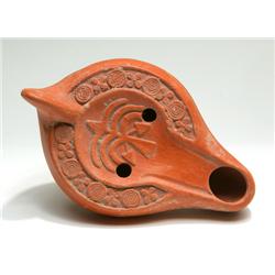 North African Red-Ware Oil Lamp, circa 4th-5th century A.D.