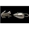 Image 1 : Sterling Silver Cat And Mouse Pins