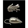 Image 2 : Sterling Silver Cat And Mouse Pins