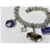 Image 17 : 2 Sterling Silver Charm Bracelets With 20 Charms