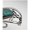 Image 11 : Sterling Silver Cuff With Phenomenal Tear Drop Turquoise