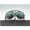 Image 3 : Sterling Silver Cuff With Phenomenal Tear Drop Turquoise
