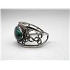Image 8 : Sterling Silver Cuff With Phenomenal Tear Drop Turquoise