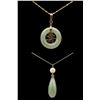 Image 2 : 2 14k Gold Jade Necklaces