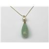 Image 3 : 2 14k Gold Jade Necklaces