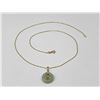 Image 7 : 2 14k Gold Jade Necklaces