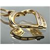 Image 10 : 14K Gold And Diamond Heart Pendant With Chain