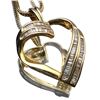 Image 11 : 14K Gold And Diamond Heart Pendant With Chain