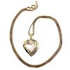 Image 3 : 14K Gold And Diamond Heart Pendant With Chain