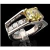 Image 1 : Fancy Intense Natural Yellow Diamond 1.25ct Ring