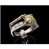 Image 2 : Fancy Intense Natural Yellow Diamond 1.25ct Ring