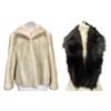 Image 2 : Vintage White Mink Coat and Black Stole