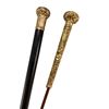 Image 3 : 2 Antique Canes With Ornate Gold Plate Handles