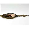 Image 8 : Antique French Hand Painted Miniature Portrait On Ornate Gilt Hand Mirror